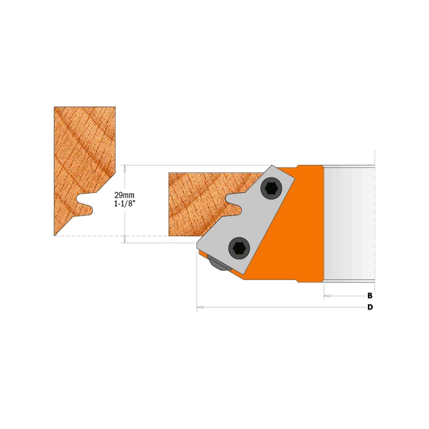 Porte outil 694.011.50 45° 150/50 cmt