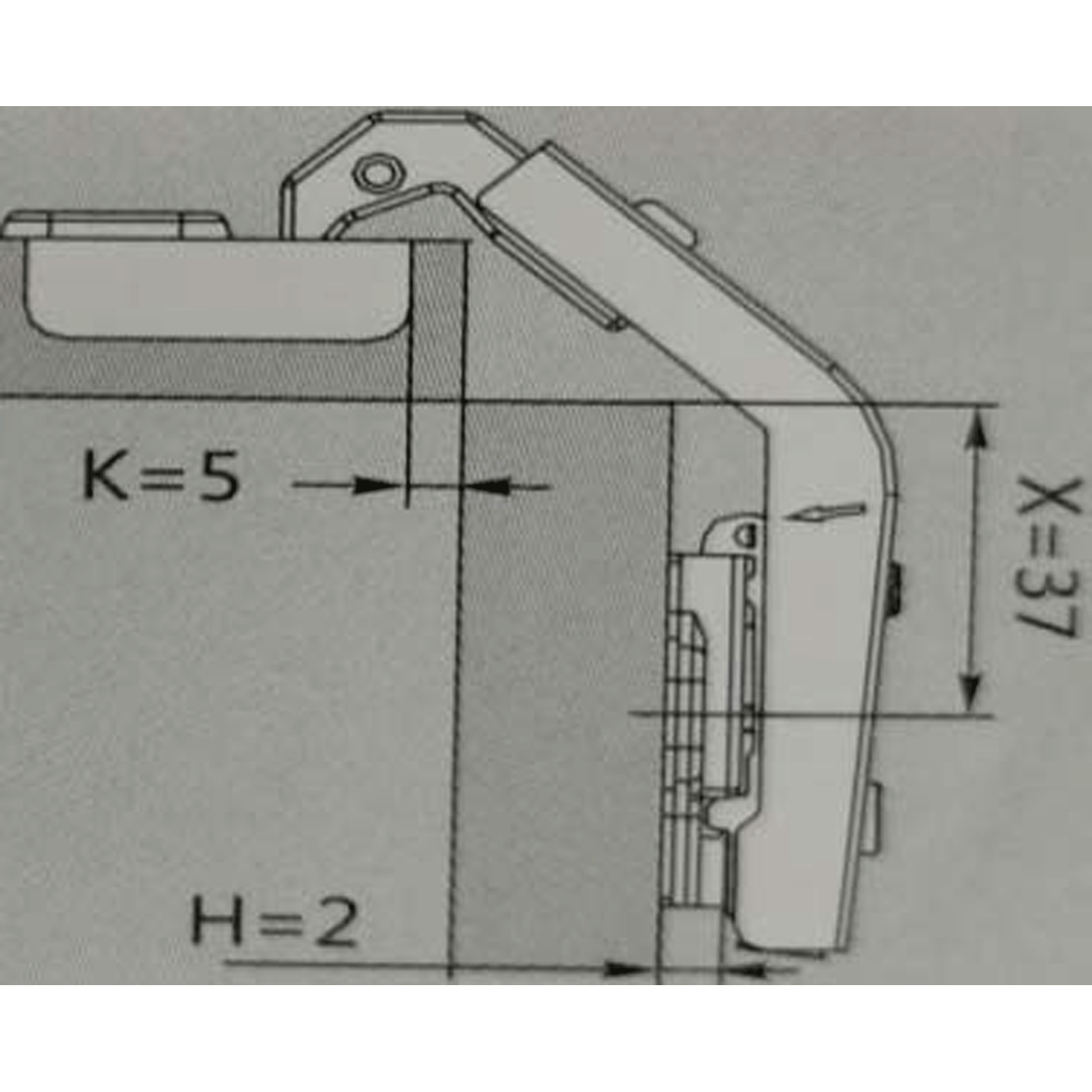 Charnière invi c98 h675f 135° c98h675 Charnière invi c98 h675f 135° c98h675