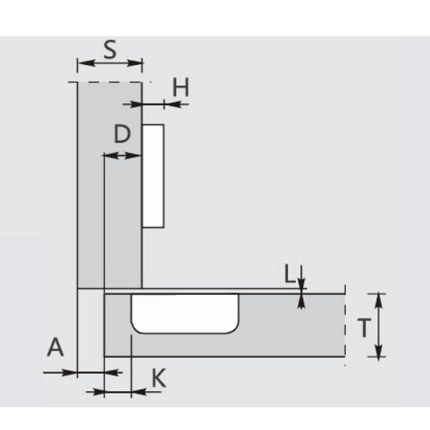 Charnière inv c=9-b6 a5h-0.8 a/p Charnière inv c=9-b6 a5h-0.8 a/p