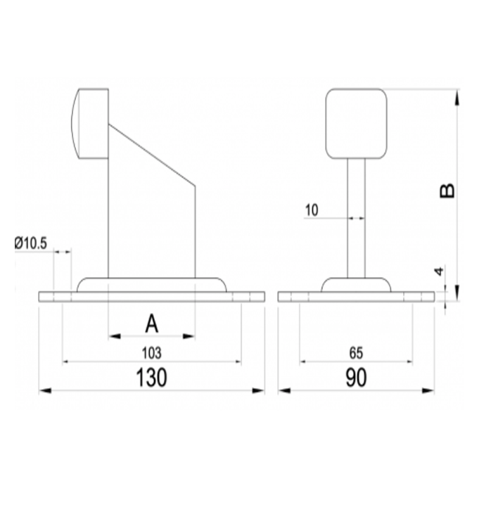 Arrêt de porte coulissant fixe ibfm