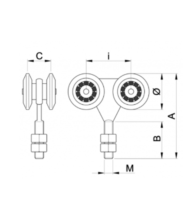 Chariot fixe 4 roues ibfm Chariot fixe 4 roues ibfm