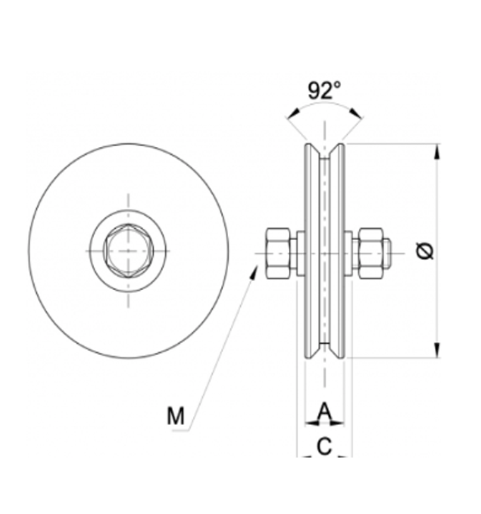 Galet avec 2 roul v ibfm