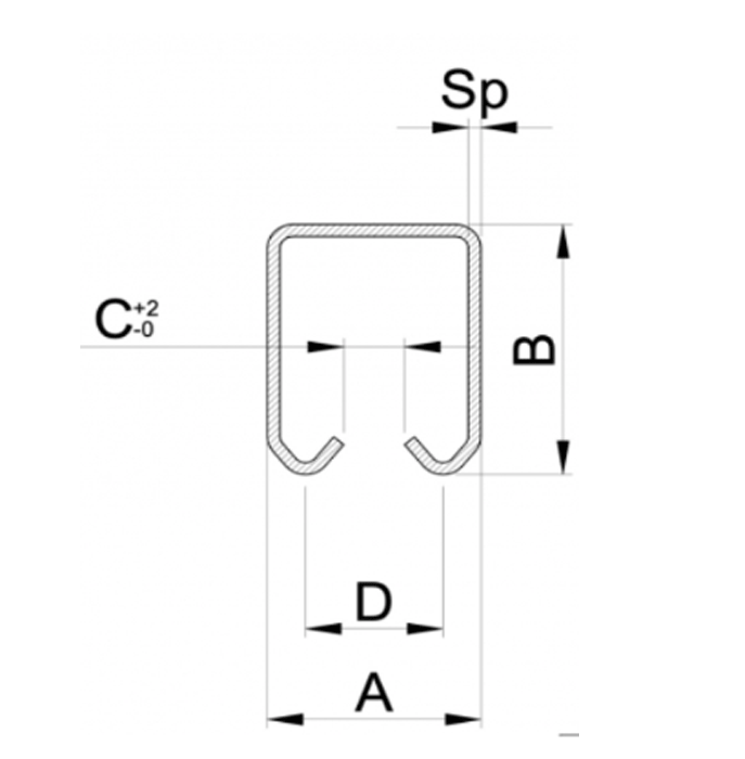 Rail p/c de 6m Rail p/c de 6m