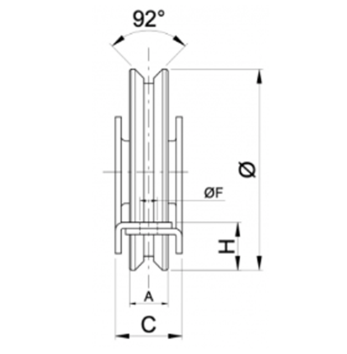 Galet a/support 2roul v ibfm
