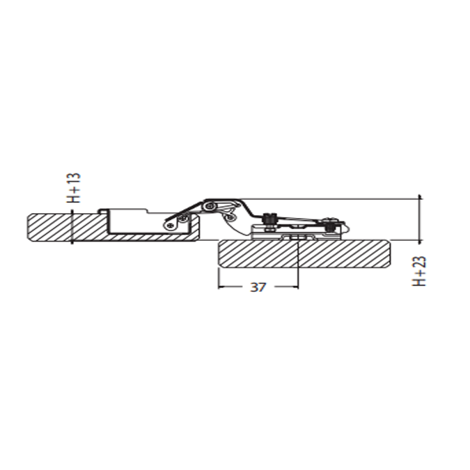 Charniere push open 85070m44 p