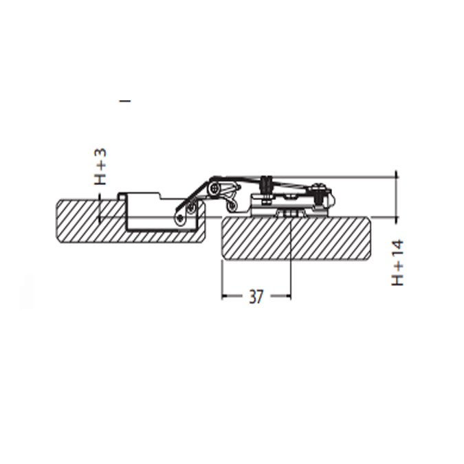 Charnière push open 1,5 danco
