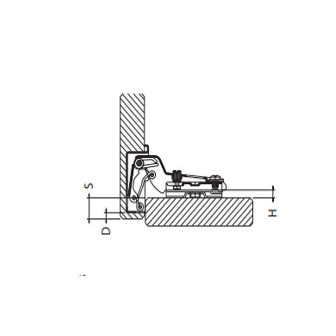 Charnière invisible m44 danco