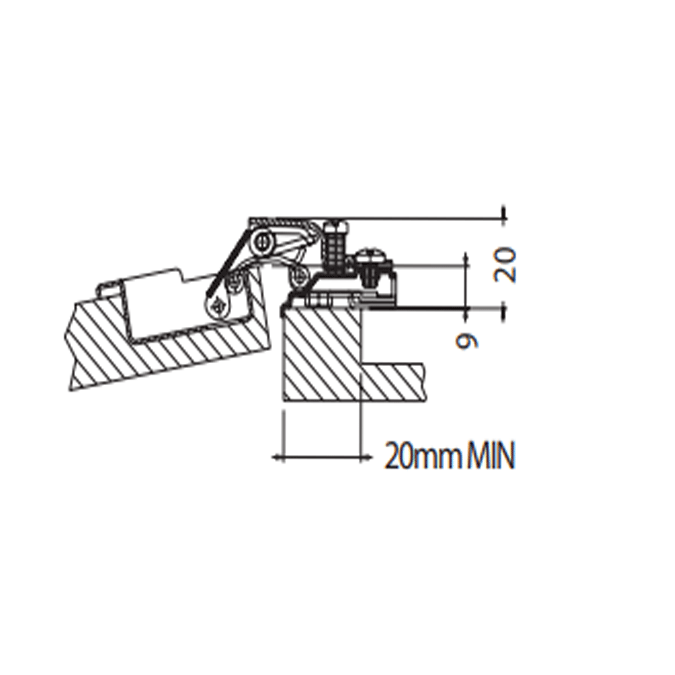 Charnière invisible f61570 p44